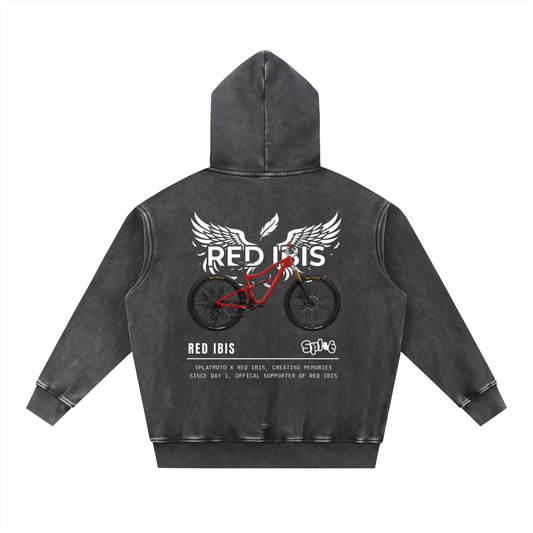 Splat X Red Ibis Snow Wash Oversize Hoodie