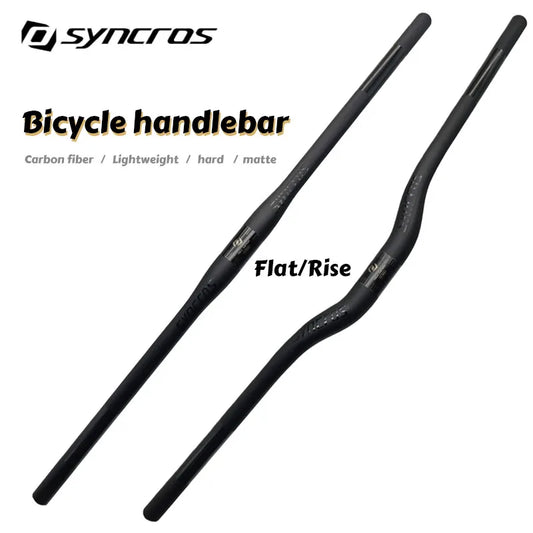 Upgraded Full Carbon Fiber MTB Handlebar – 31.8mm Straight/Riser Bar, 600–780mm Matte Finish