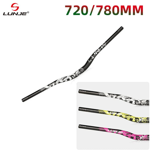Upgraded with pattern 31.8mm MTB Riser Handlebar – Aluminum Alloy, 720/780mm Downhill Bike Bar