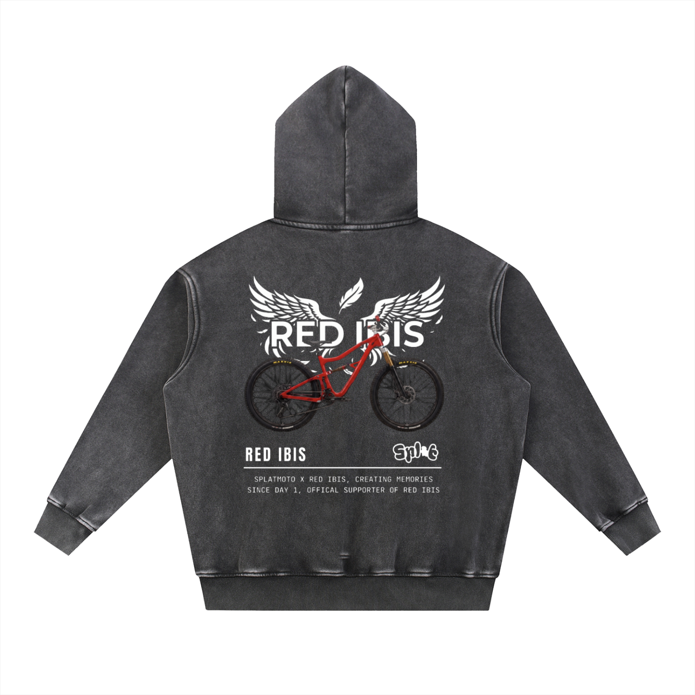 Splat X Red Ibis Snow Wash Oversize Hoodie