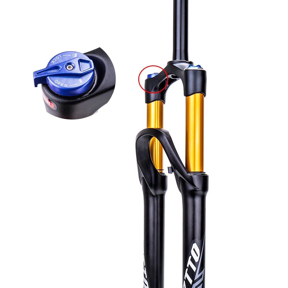 ZTTO MTB Air Suspension Fork 120mm Travel 26/27.5/29" QR 9mm Straight 1-1/8" Mountain Bike Fork