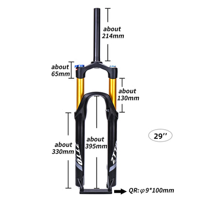 ZTTO MTB Air Suspension Fork 120mm Travel 26/27.5/29" QR 9mm Straight 1-1/8" Mountain Bike Fork