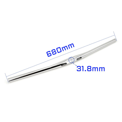 Upgraded Chrome 31.8mm Aluminum Alloy MTB Handlebar – Flat/Riser Bar, 640–800mm Widths