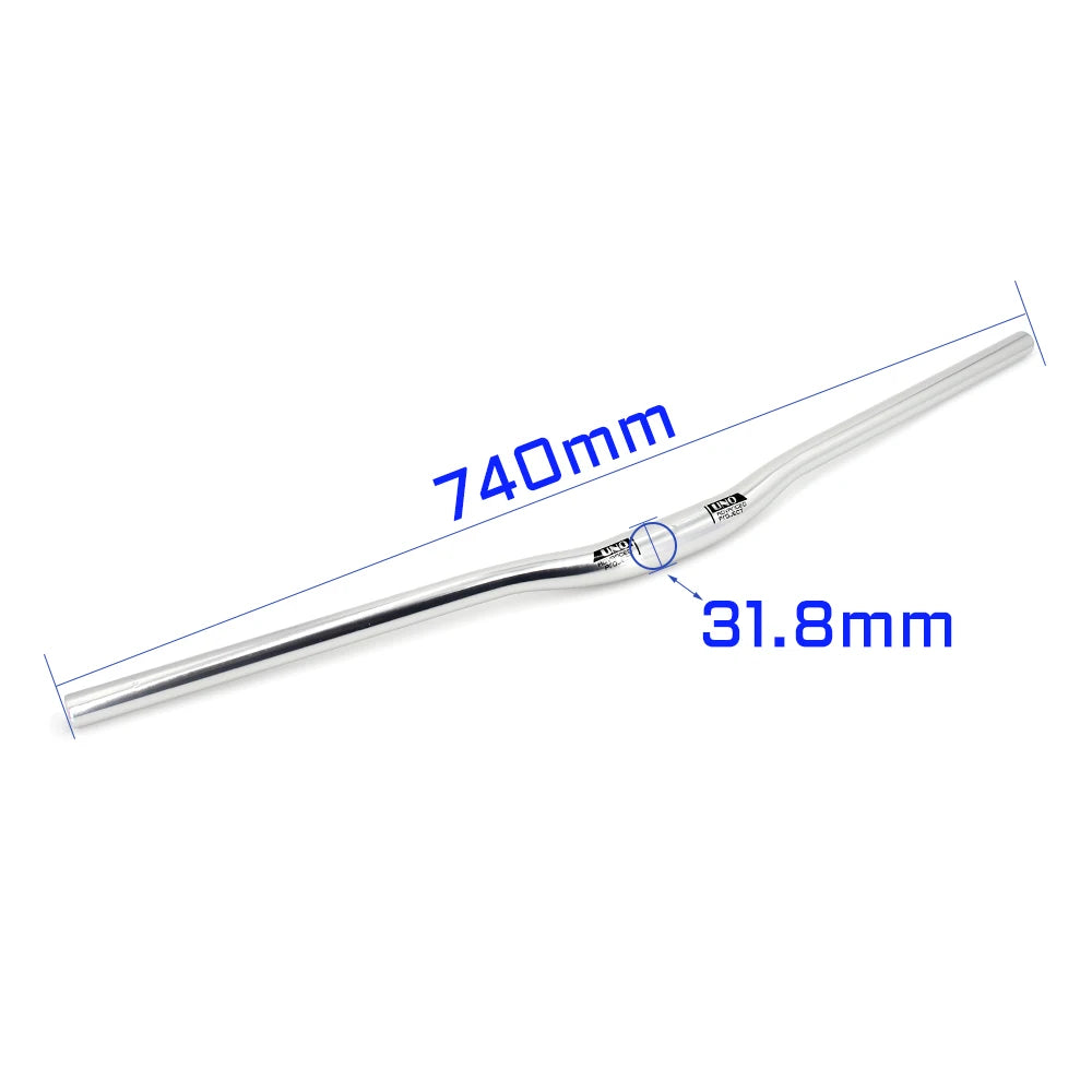 Upgraded Chrome 31.8mm Aluminum Alloy MTB Handlebar – Flat/Riser Bar, 640–800mm Widths