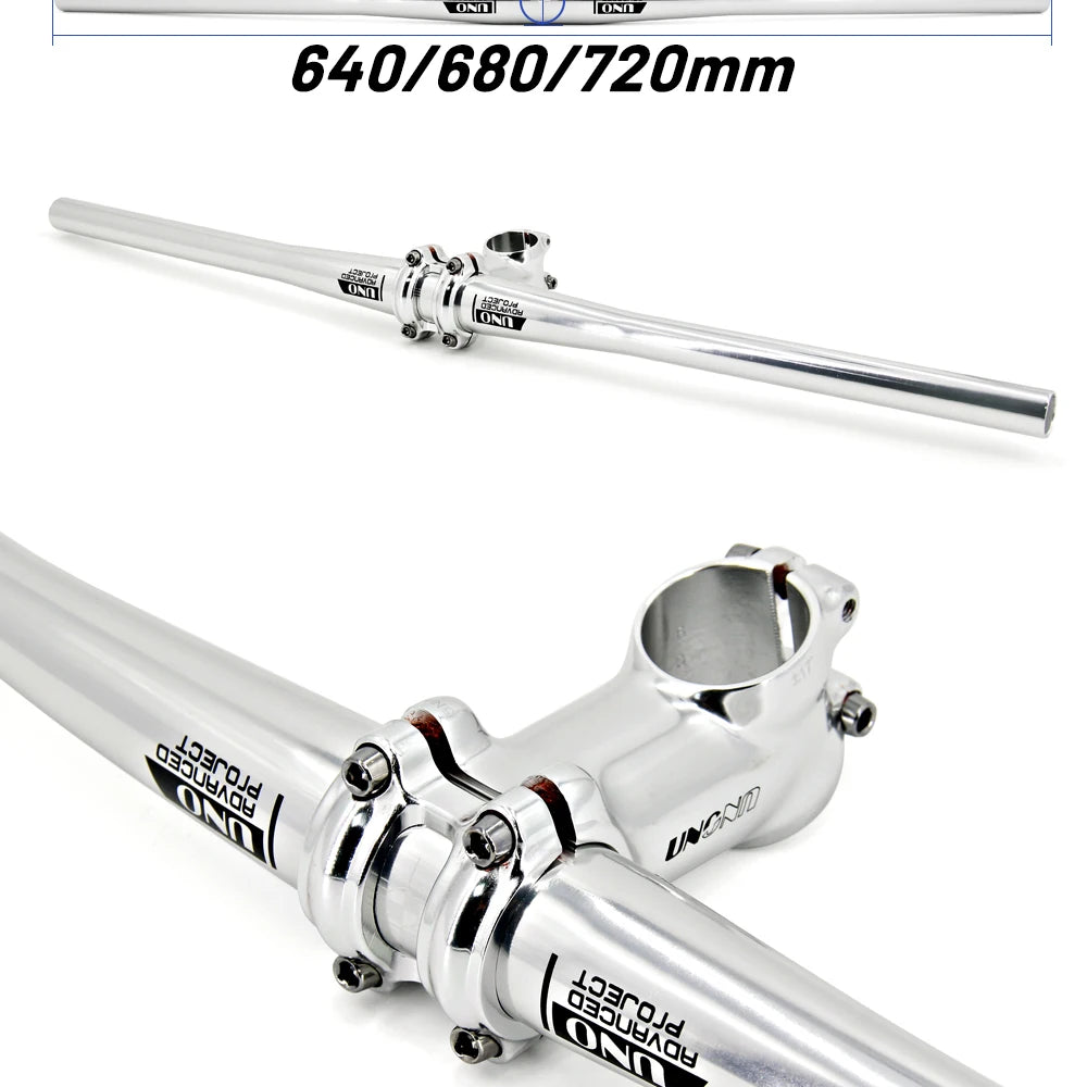 Upgraded Chrome 31.8mm Aluminum Alloy MTB Handlebar – Flat/Riser Bar, 640–800mm Widths