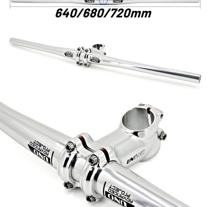 Upgraded Chrome 31.8mm Aluminum Alloy MTB Handlebar – Flat/Riser Bar, 640–800mm Widths