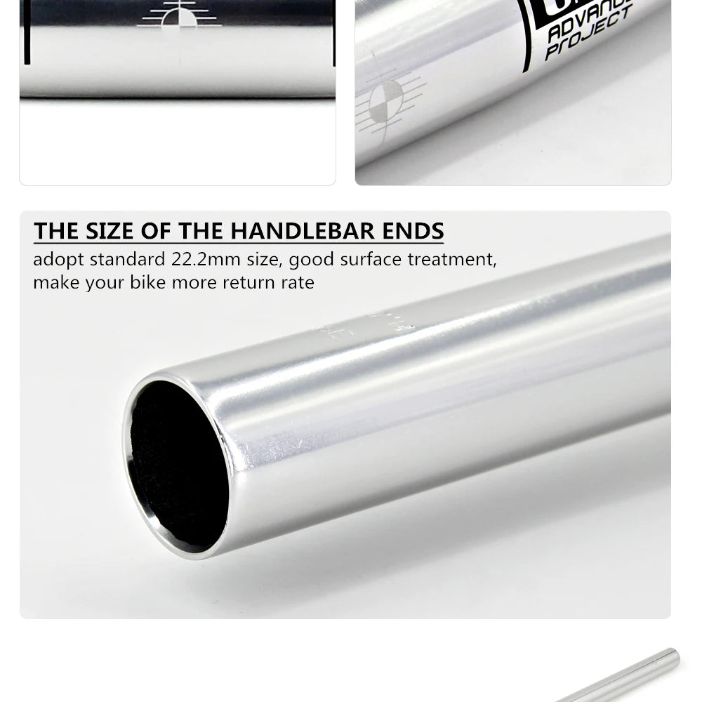 Upgraded Chrome 31.8mm Aluminum Alloy MTB Handlebar – Flat/Riser Bar, 640–800mm Widths