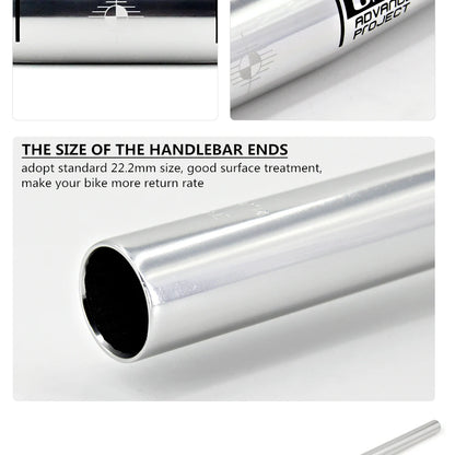 Upgraded Chrome 31.8mm Aluminum Alloy MTB Handlebar – Flat/Riser Bar, 640–800mm Widths