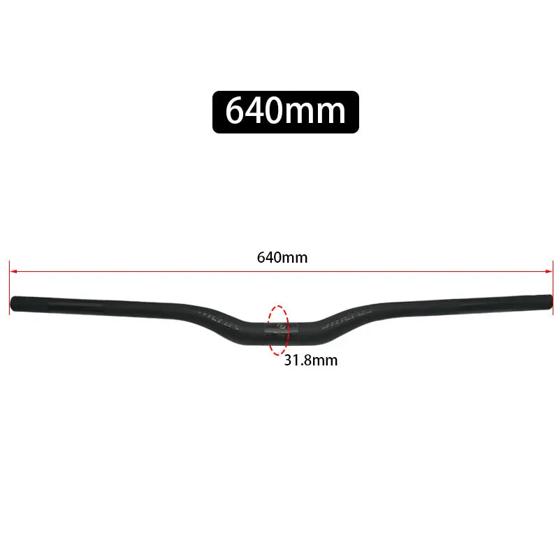 Upgraded Full Carbon Fiber MTB Handlebar – 31.8mm Straight/Riser Bar, 600–780mm Matte Finish