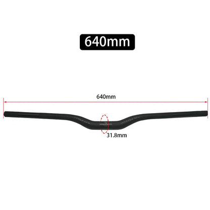 Upgraded Full Carbon Fiber MTB Handlebar – 31.8mm Straight/Riser Bar, 600–780mm Matte Finish