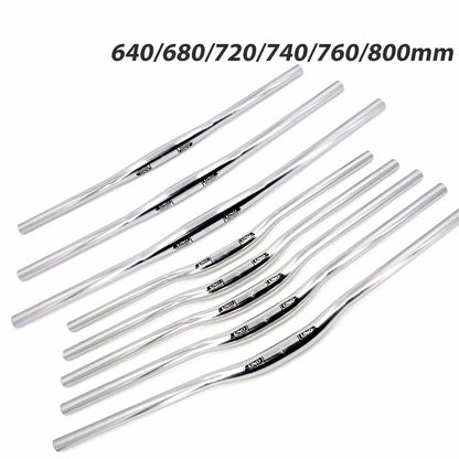 Upgraded Chrome 31.8mm Aluminum Alloy MTB Handlebar – Flat/Riser Bar, 640–800mm Widths