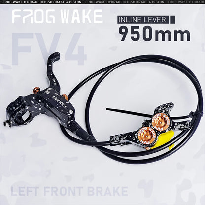 Upgraded FV4-H 4-Piston Hydraulic Disc Brake with Aluminum Inline Levers