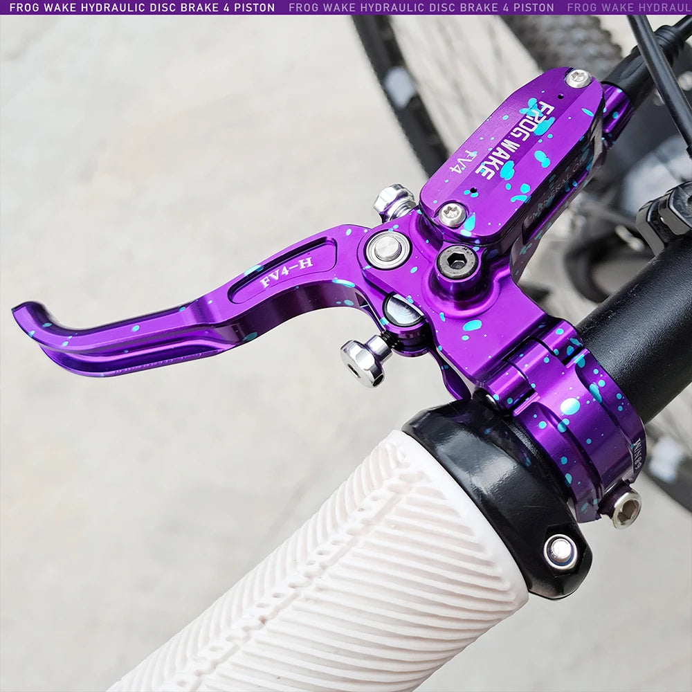 Upgraded FV4-H 4-Piston Hydraulic Disc Brake with Aluminum Inline Levers