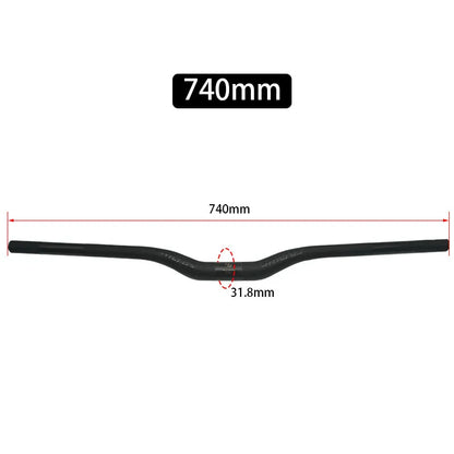 Upgraded Full Carbon Fiber MTB Handlebar – 31.8mm Straight/Riser Bar, 600–780mm Matte Finish