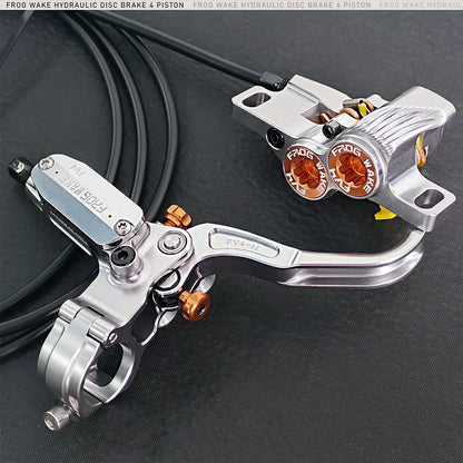 Upgraded FV4-H 4-Piston Hydraulic Disc Brake with Aluminum Inline Levers