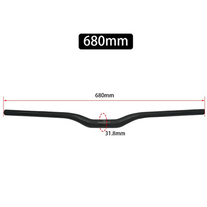 Upgraded Full Carbon Fiber MTB Handlebar – 31.8mm Straight/Riser Bar, 600–780mm Matte Finish