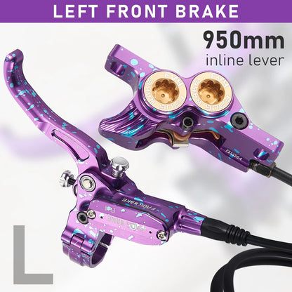Upgraded FV4-H 4-Piston Hydraulic Disc Brake with Aluminum Inline Levers