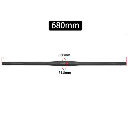 Upgraded Full Carbon Fiber MTB Handlebar – 31.8mm Straight/Riser Bar, 600–780mm Matte Finish