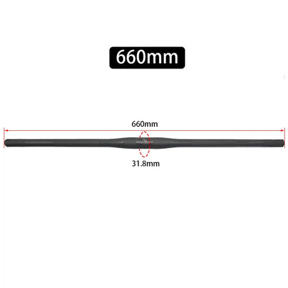 Upgraded Full Carbon Fiber MTB Handlebar – 31.8mm Straight/Riser Bar, 600–780mm Matte Finish
