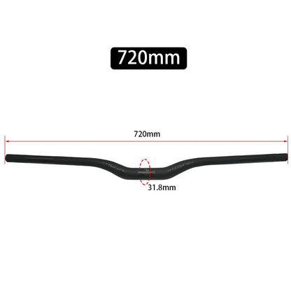 Upgraded Full Carbon Fiber MTB Handlebar – 31.8mm Straight/Riser Bar, 600–780mm Matte Finish