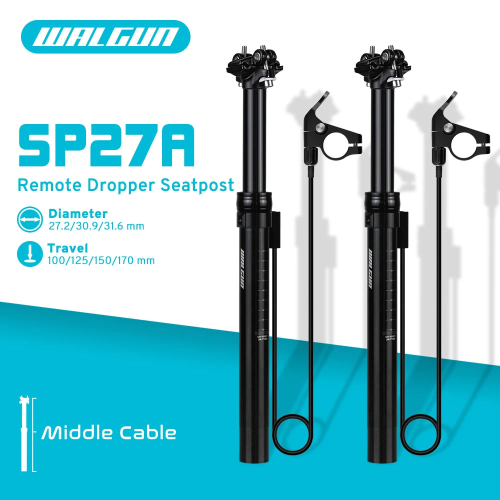 MTB Hydraulic Dropper Seat post – Remote Adjustable Telescopic Seat Post, 27.2/30.9/31.6mm