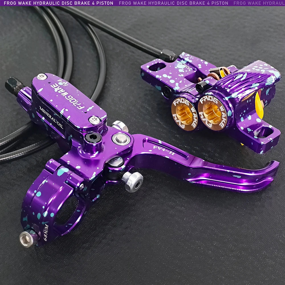 Upgraded FV4-H 4-Piston Hydraulic Disc Brake with Aluminum Inline Levers