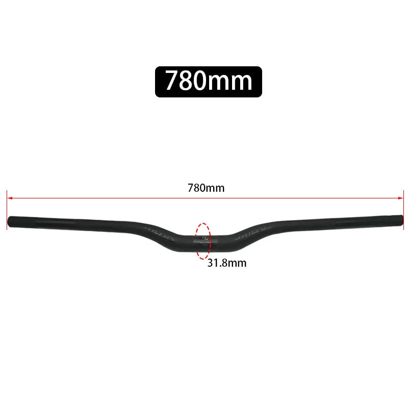 Upgraded Full Carbon Fiber MTB Handlebar – 31.8mm Straight/Riser Bar, 600–780mm Matte Finish