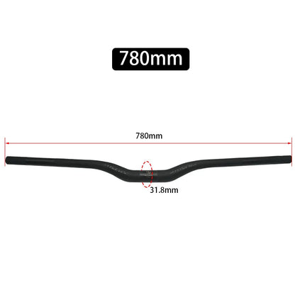 Upgraded Full Carbon Fiber MTB Handlebar – 31.8mm Straight/Riser Bar, 600–780mm Matte Finish