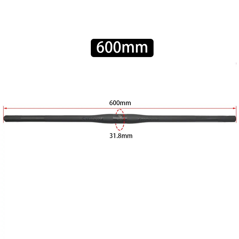 Upgraded Full Carbon Fiber MTB Handlebar – 31.8mm Straight/Riser Bar, 600–780mm Matte Finish