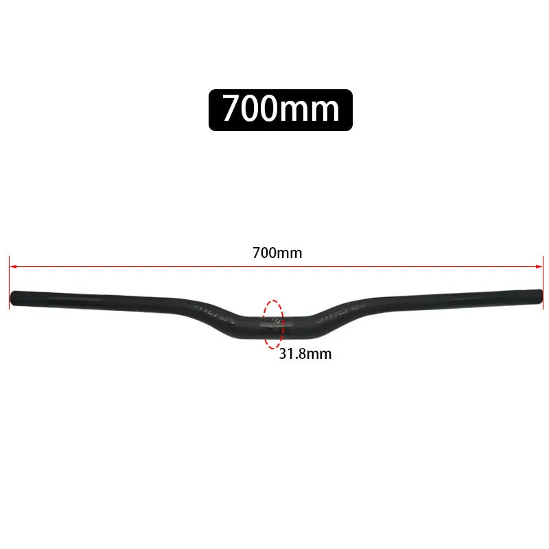 Upgraded Full Carbon Fiber MTB Handlebar – 31.8mm Straight/Riser Bar, 600–780mm Matte Finish