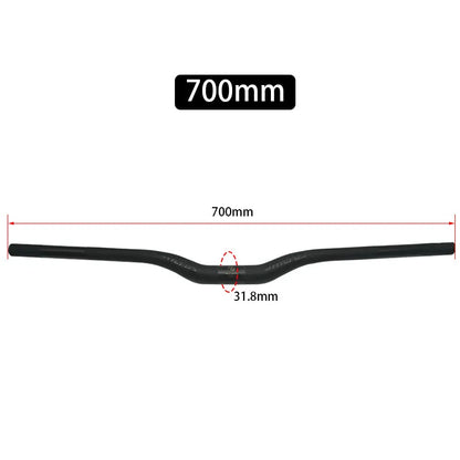 Upgraded Full Carbon Fiber MTB Handlebar – 31.8mm Straight/Riser Bar, 600–780mm Matte Finish