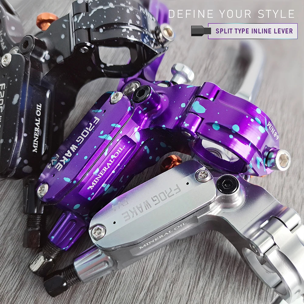 Upgraded FV4-H 4-Piston Hydraulic Disc Brake with Aluminum Inline Levers