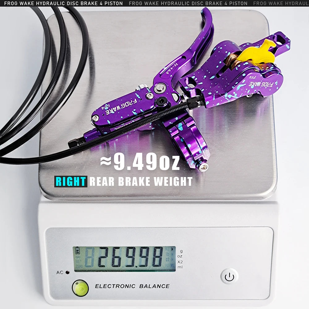 Upgraded FV4-H 4-Piston Hydraulic Disc Brake with Aluminum Inline Levers