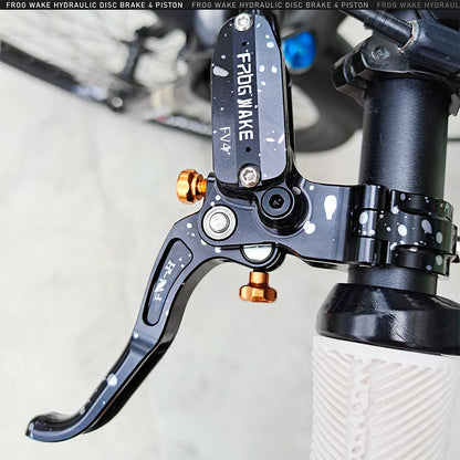 Upgraded FV4-H 4-Piston Hydraulic Disc Brake with Aluminum Inline Levers