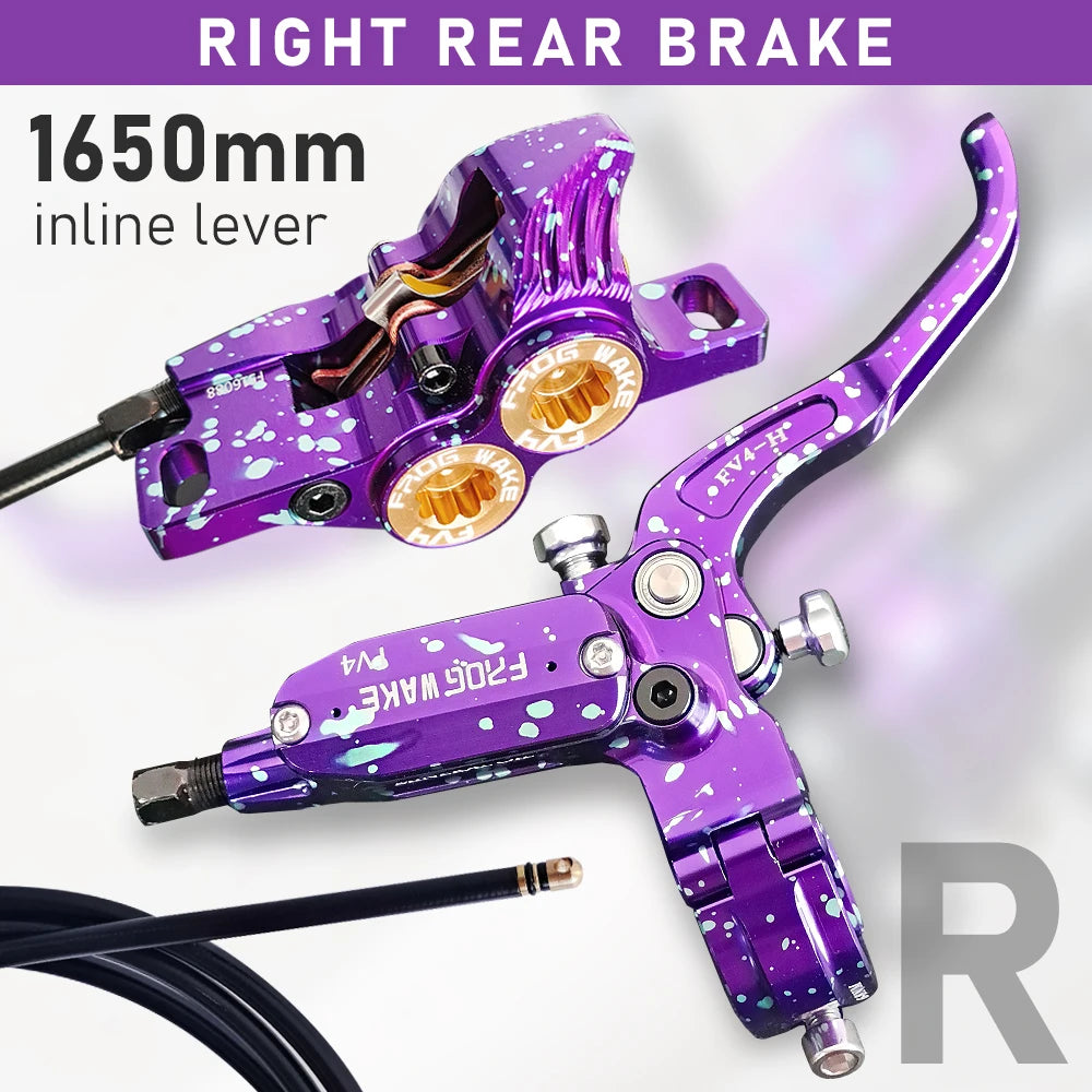 Upgraded FV4-H 4-Piston Hydraulic Disc Brake with Aluminum Inline Levers