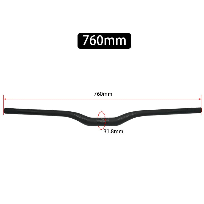 Upgraded Full Carbon Fiber MTB Handlebar – 31.8mm Straight/Riser Bar, 600–780mm Matte Finish