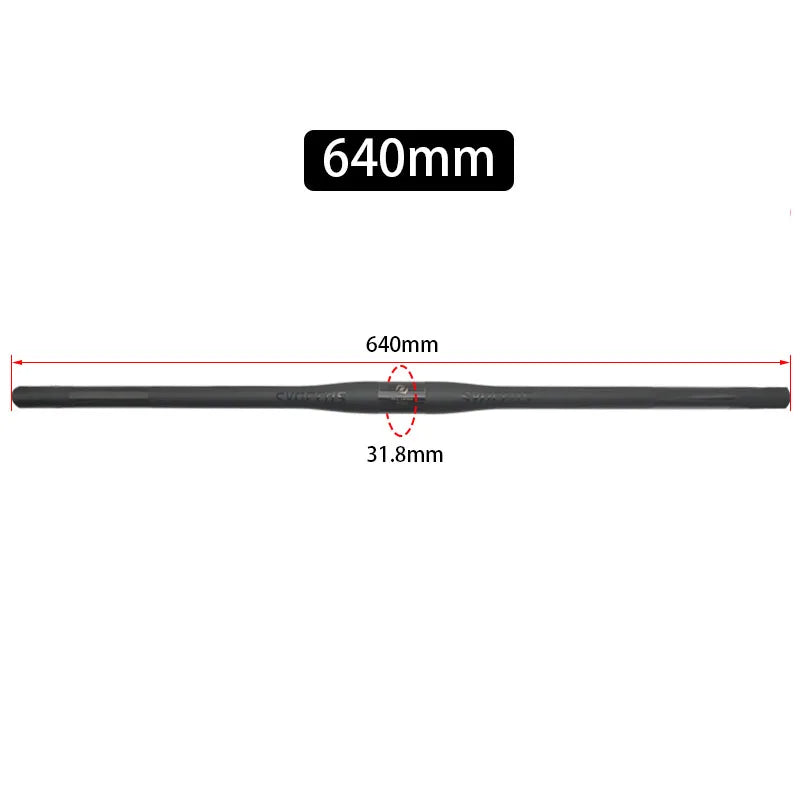 Upgraded Full Carbon Fiber MTB Handlebar – 31.8mm Straight/Riser Bar, 600–780mm Matte Finish