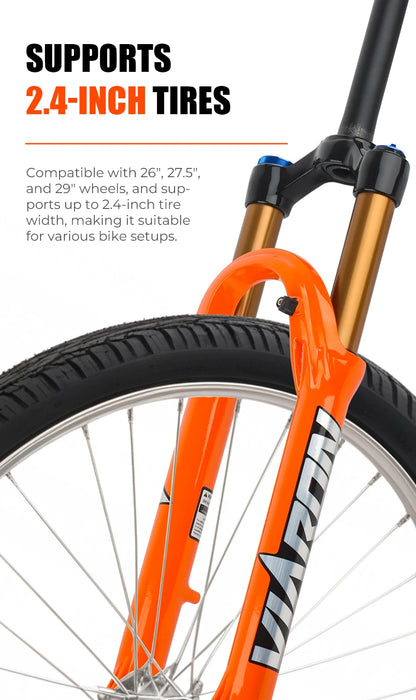 VIARON MTB Air Suspension Fork 120mm Travel 26/27.5/29" QR 9x100mm Straight Steerer