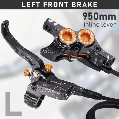 Upgraded FV4-H 4-Piston Hydraulic Disc Brake with Aluminum Inline Levers