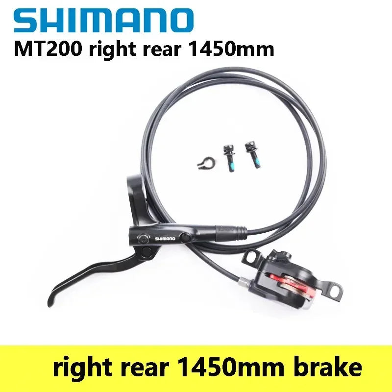 Shimano BR-MT200 Hydraulic Disc Brake Single Front or Rear MTB Brake, Multiple Hose Lengths