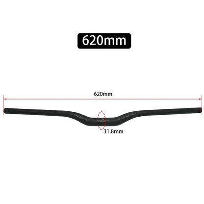Upgraded Full Carbon Fiber MTB Handlebar – 31.8mm Straight/Riser Bar, 600–780mm Matte Finish