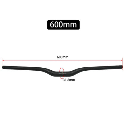 Upgraded Full Carbon Fiber MTB Handlebar – 31.8mm Straight/Riser Bar, 600–780mm Matte Finish