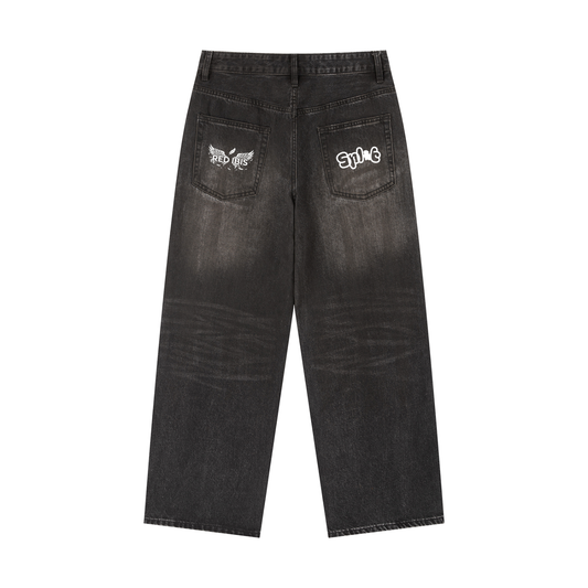 Red Ibis X Splat baggy jeans